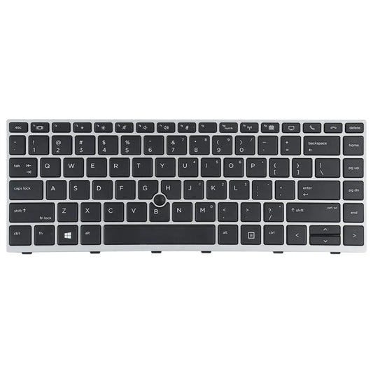 Silver Keyboard With Pointing Stick For Hp Elitebook