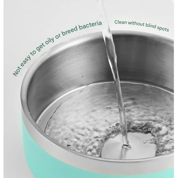 Silver Premium 304 Stainless Steel Pet Bowl (64oz)