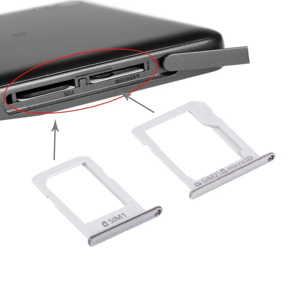 Silver Replacement Sim Card Tray For Galaxy E5 Dual Sim-1915197546653945856