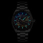 Silver Steel Band Automatic Skeleton Watch for Men