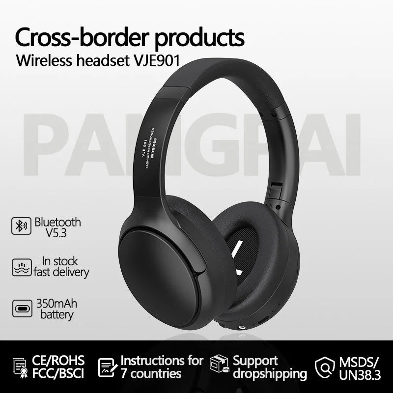 Silver Wireless Bluetooth Over Ear with Headphones Active Noise Cancelling