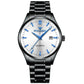 Simple Luminous Quartz Watch for Men with Calendar - Black