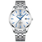 Simple Luminous Quartz Watch for Men with Calendar - Black