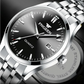 Simple Luminous Quartz Watch for Men with Calendar - Black