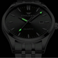 Simple Luminous Quartz Watch for Men with Calendar - Black