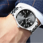 Simple Luminous Quartz Watch for Men with Calendar - Black