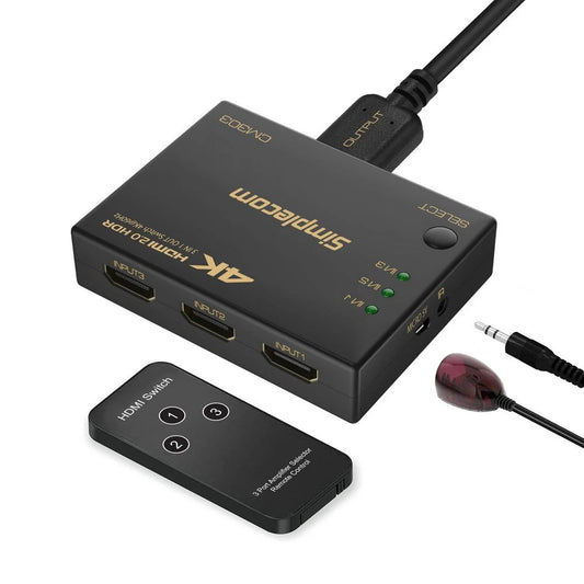 Simplecom CM303 Ultra HD 3-Way HDMI Switch 3-IN-1