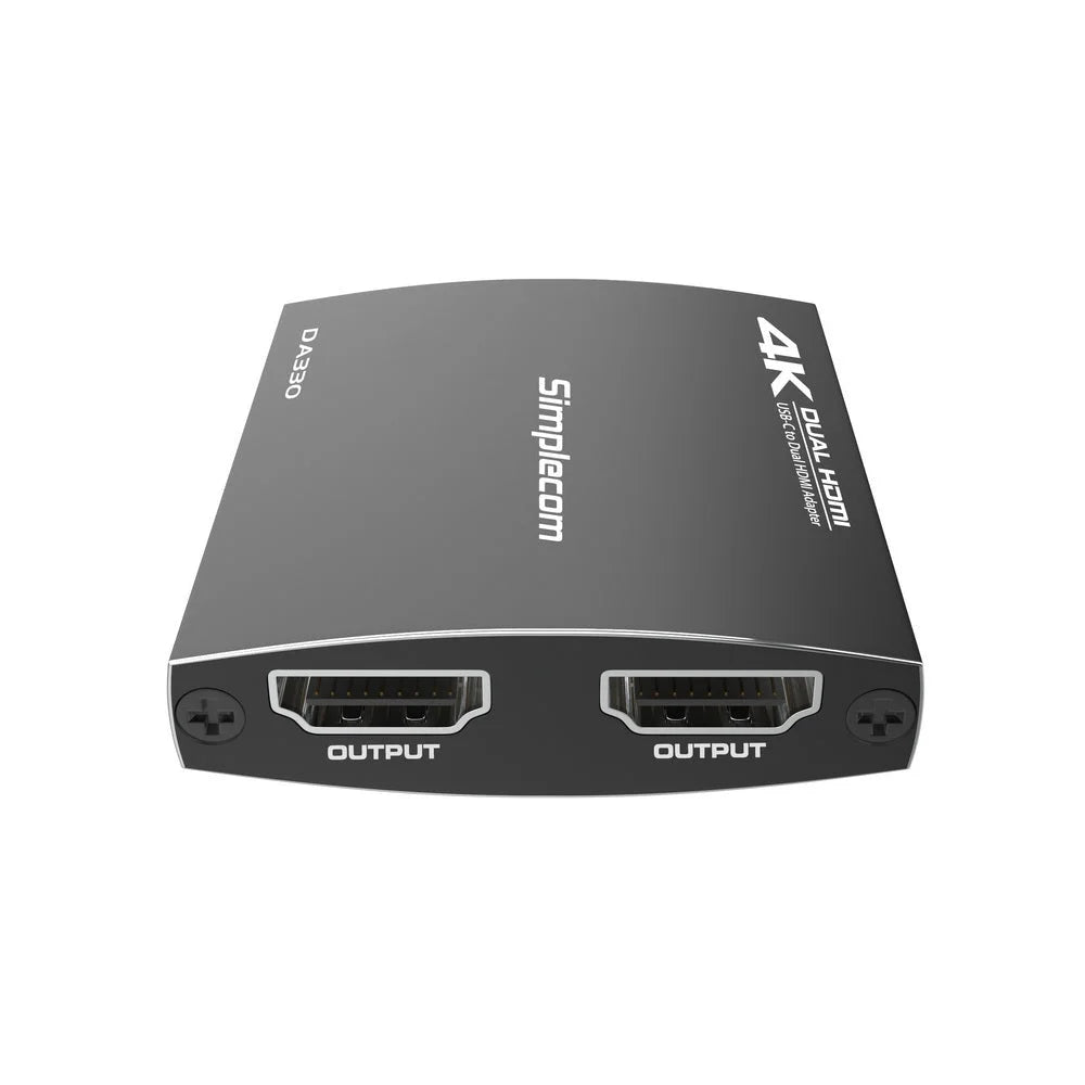 Simplecom DA330 USB-C to Dual HDMI MST Adapter 4K@60Hz