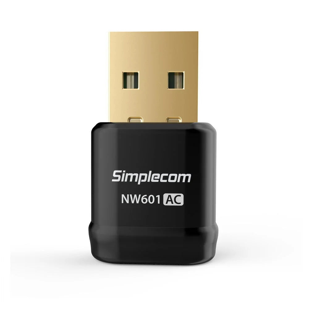 Simplecom NW601 AC600 Mini WiFi Dual Band Wireless USB