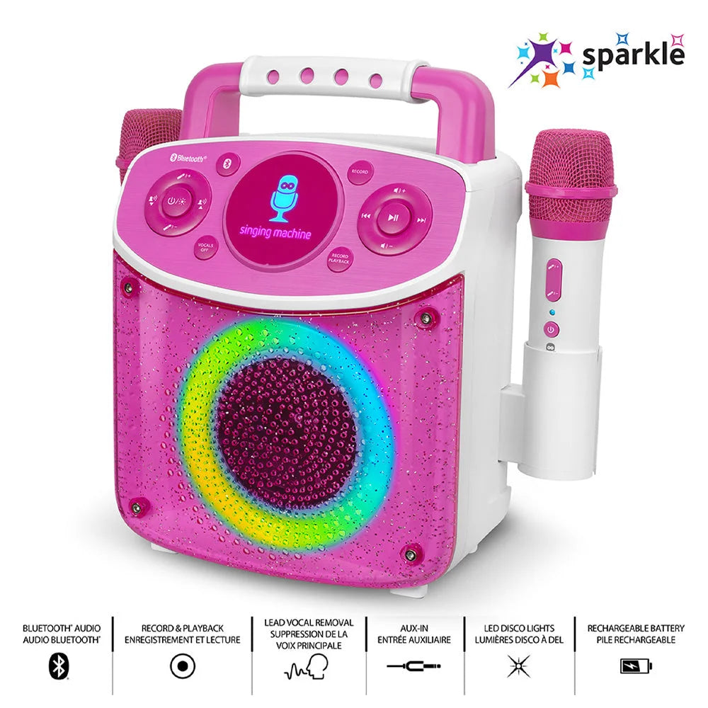 Singing Machine Mini Sparkle Bluetooth Karaoke Speaker