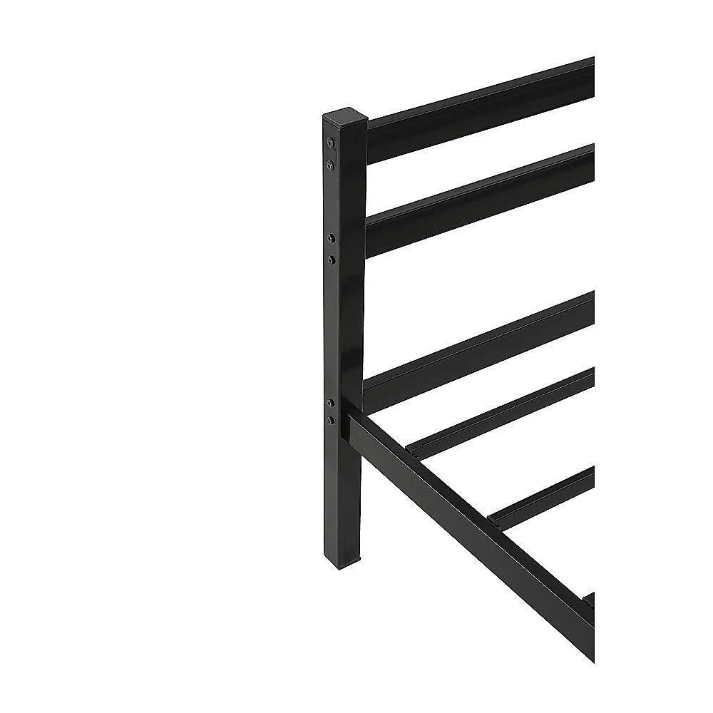 Single Daybed Metal Frame Sofa Premium Black Day Bed Steel