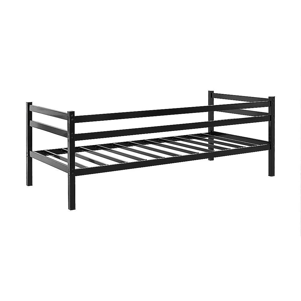 Single Daybed Metal Frame Sofa Premium Black Day Bed Steel