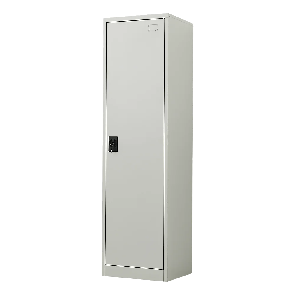 Single-Door Metal Tall Cabinet Shelf Storage for Home