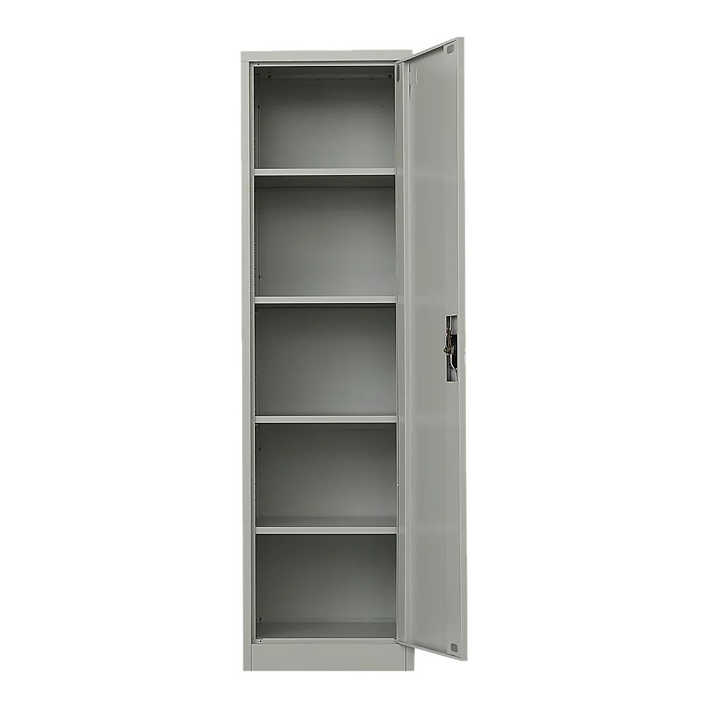 Single-Door Metal Tall Cabinet Shelf Storage for Home