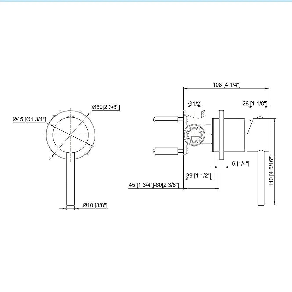 Single Round Shower Bath Mixer Tap - WATERMARK Approved