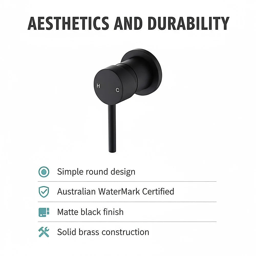 Single Round Shower Bath Mixer Tap - WATERMARK Approved