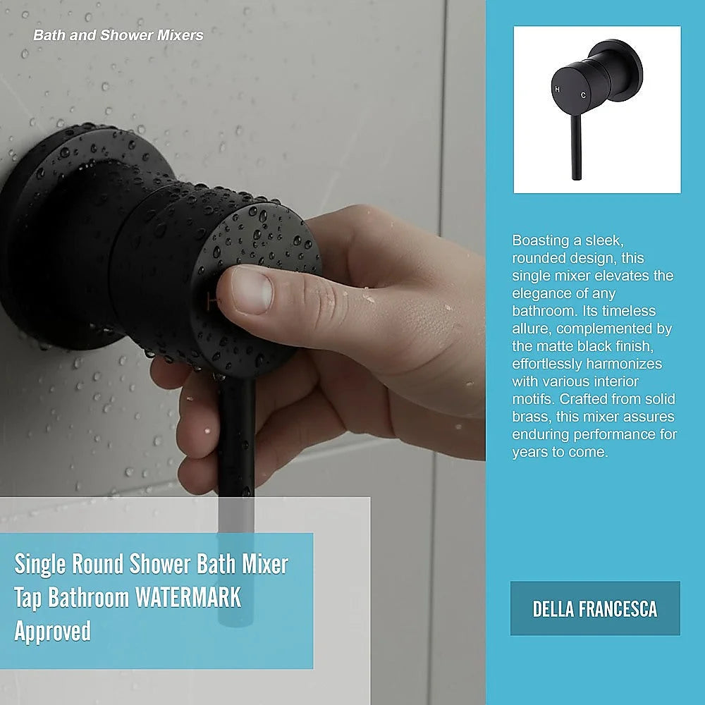 Single Round Shower Bath Mixer Tap - WATERMARK Approved
