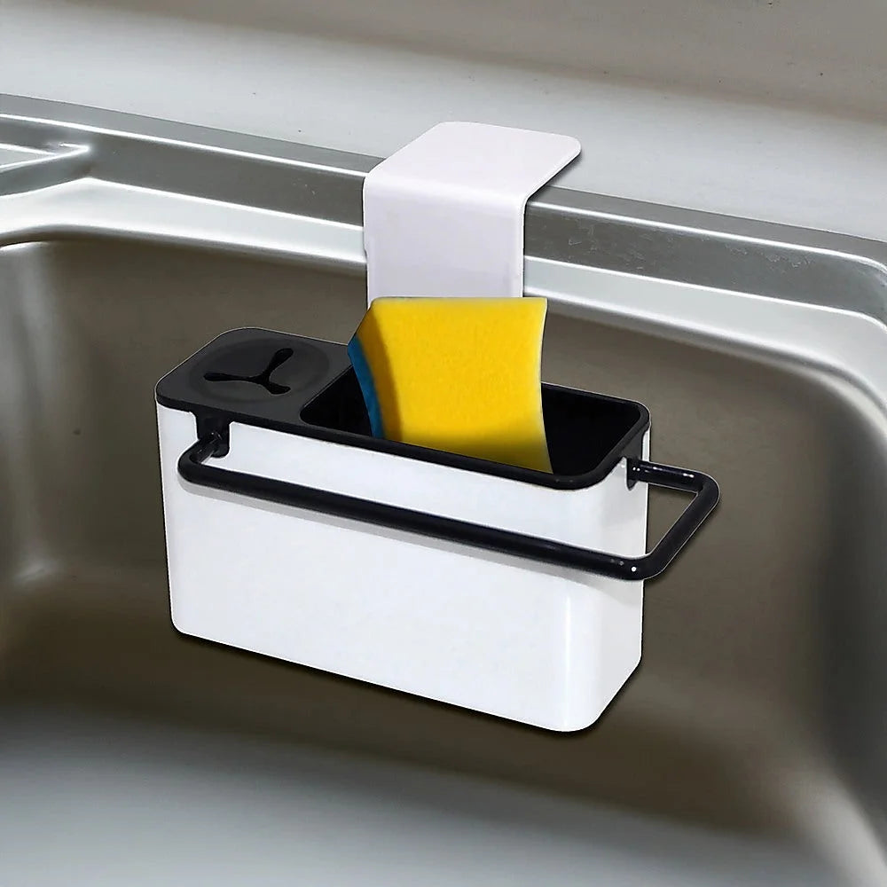 Sink Aid Self-Draining Caddy for Kitchen Sponges Brush Soap