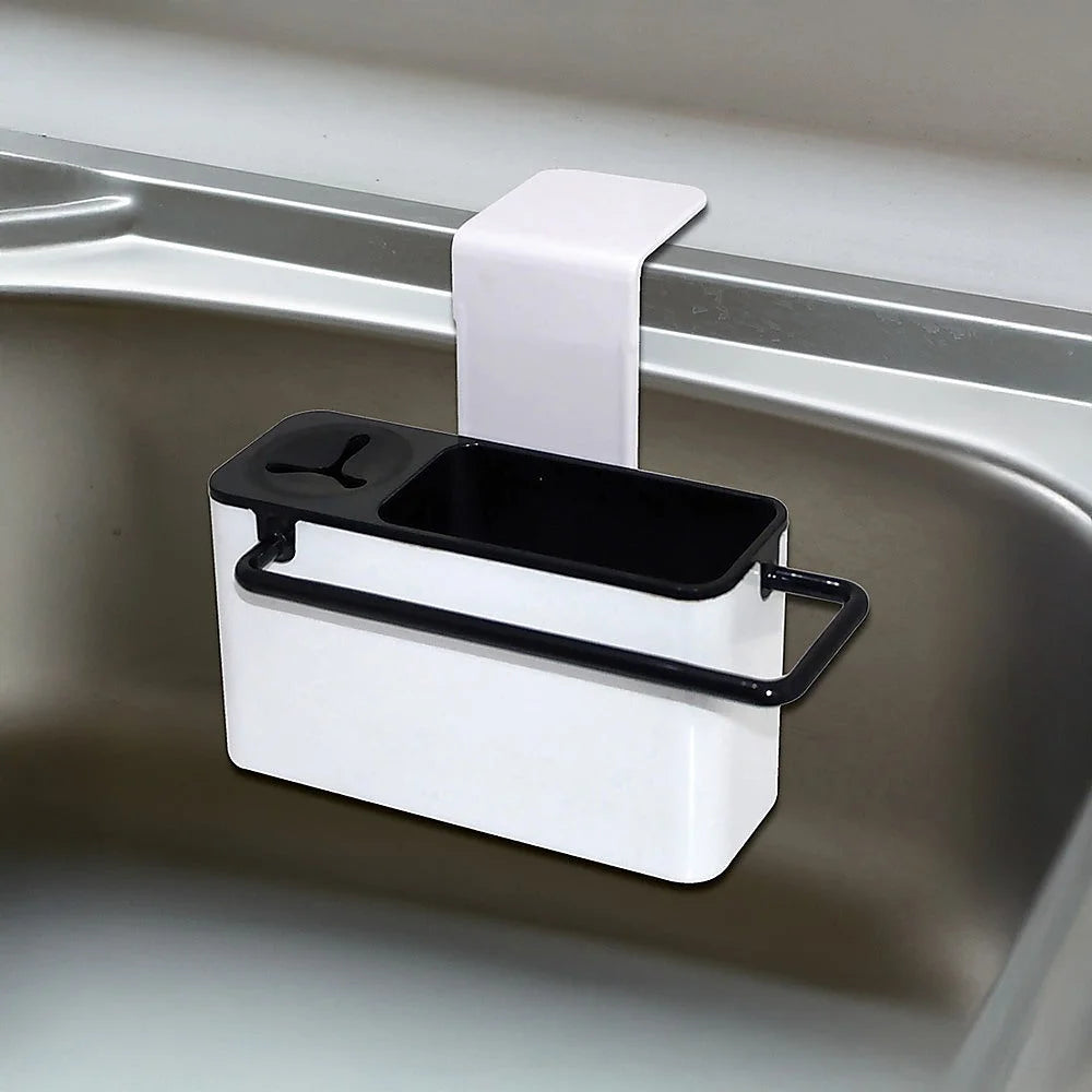 Sink Aid Self-Draining Caddy for Kitchen Sponges Brush Soap