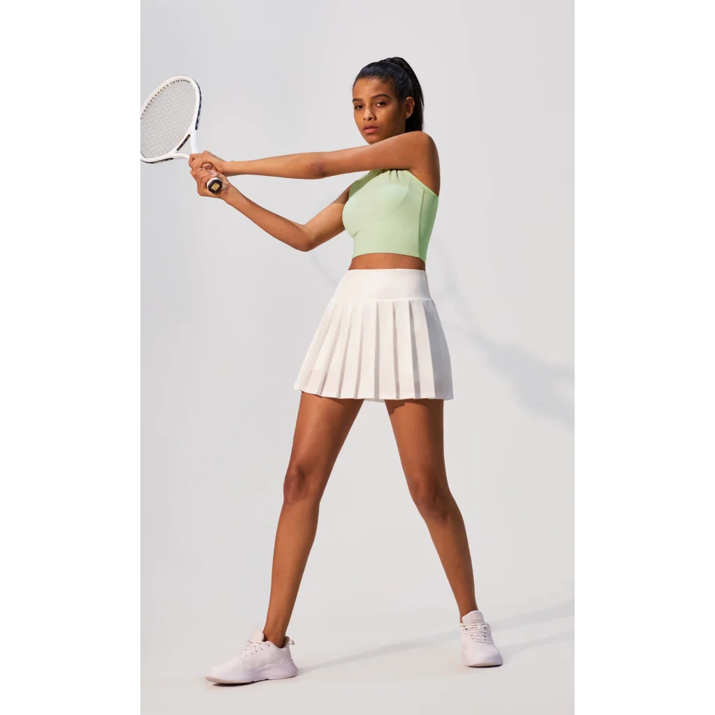 Size 4 Brown Fixed Cup Sports Bra with Cross-Back Design