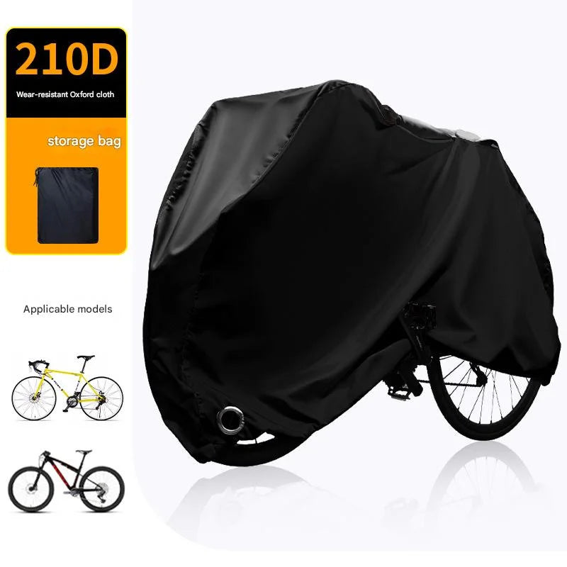 Size L Black All Weather 210D Bicycle Cover