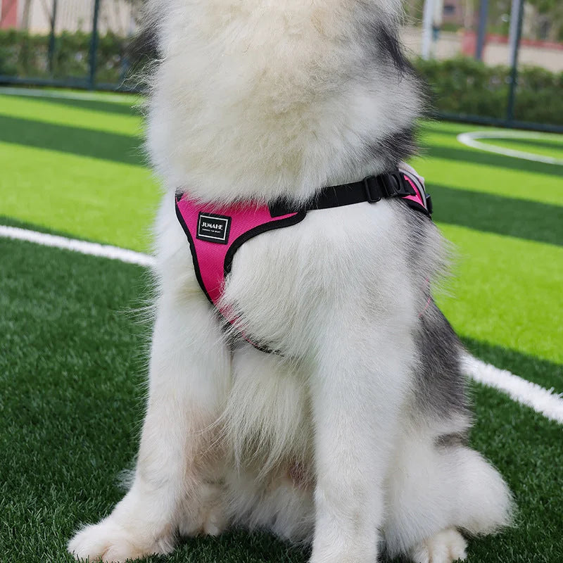 Size L Black and Pink Ultimate Dog Harness Vest