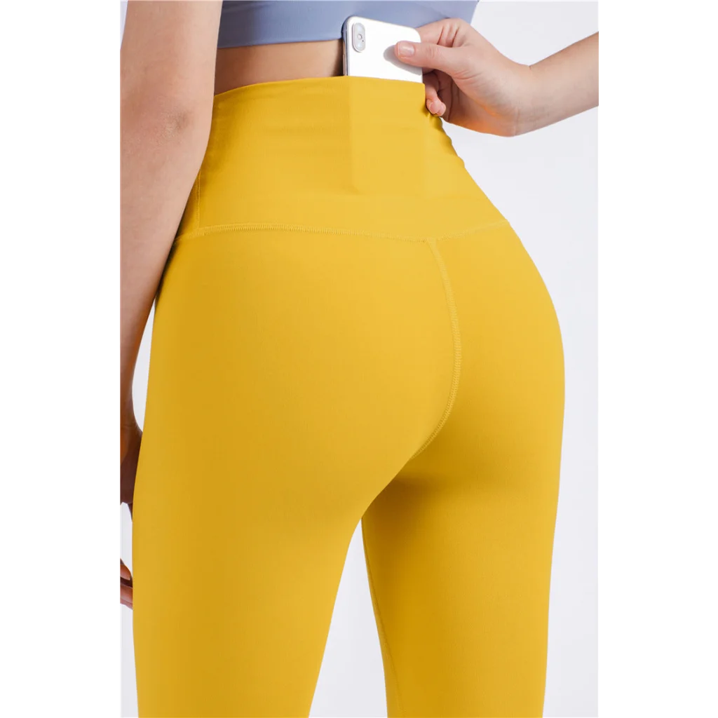 Size L Black High-Waisted Seamless Yoga Pants for Women