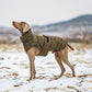 Size L Olive Green Warm Quilted Dog Winter Coat