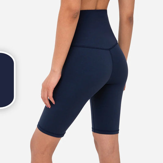 Size L True Navyl Seamless High-Waisted Yoga Shorts