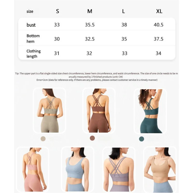 Size L Yellow Cross-Back Yoga Sports Bra for Women - High