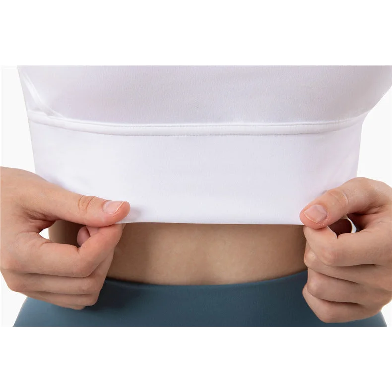 Size M Coffee Cross-Back Yoga Sports Bra for Women - High