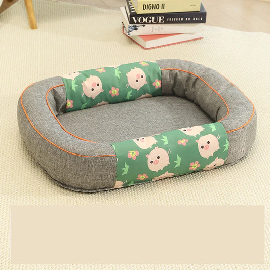 Size M Grey Cozy Pet Bed for Small Dogs and Cats - Durable