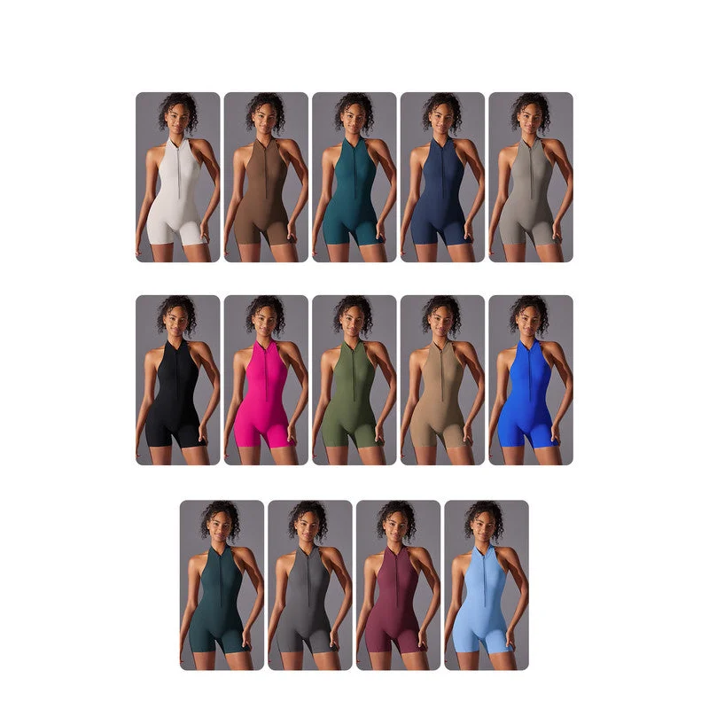 Size M Light Blue High-Impact Seamless Bodysuit - Nude Feel