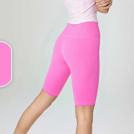 Size S Barbie Powder Seamless High-Waisted Yoga Shorts