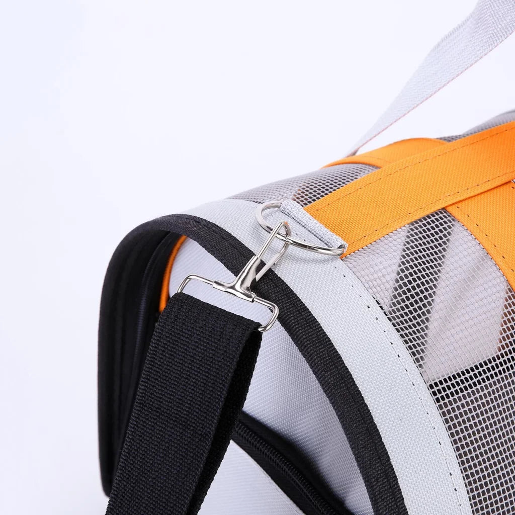 Size S Black And Blue Foldable Pet Carrier Bag