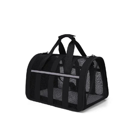 Size S Black Foldable Pet Carrier Bag - Lightweight