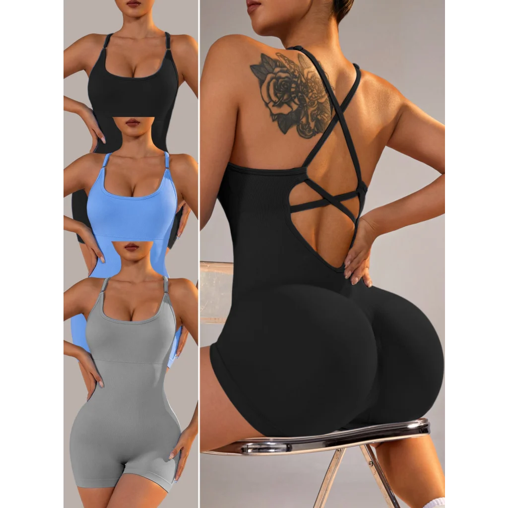 Size S Black Nylon Seamless Yoga Bodysuit - Women’s