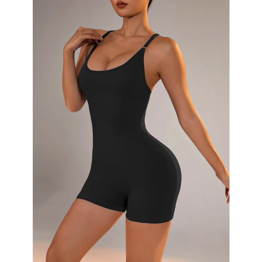 Size S Black Nylon Seamless Yoga Bodysuit - Women’s