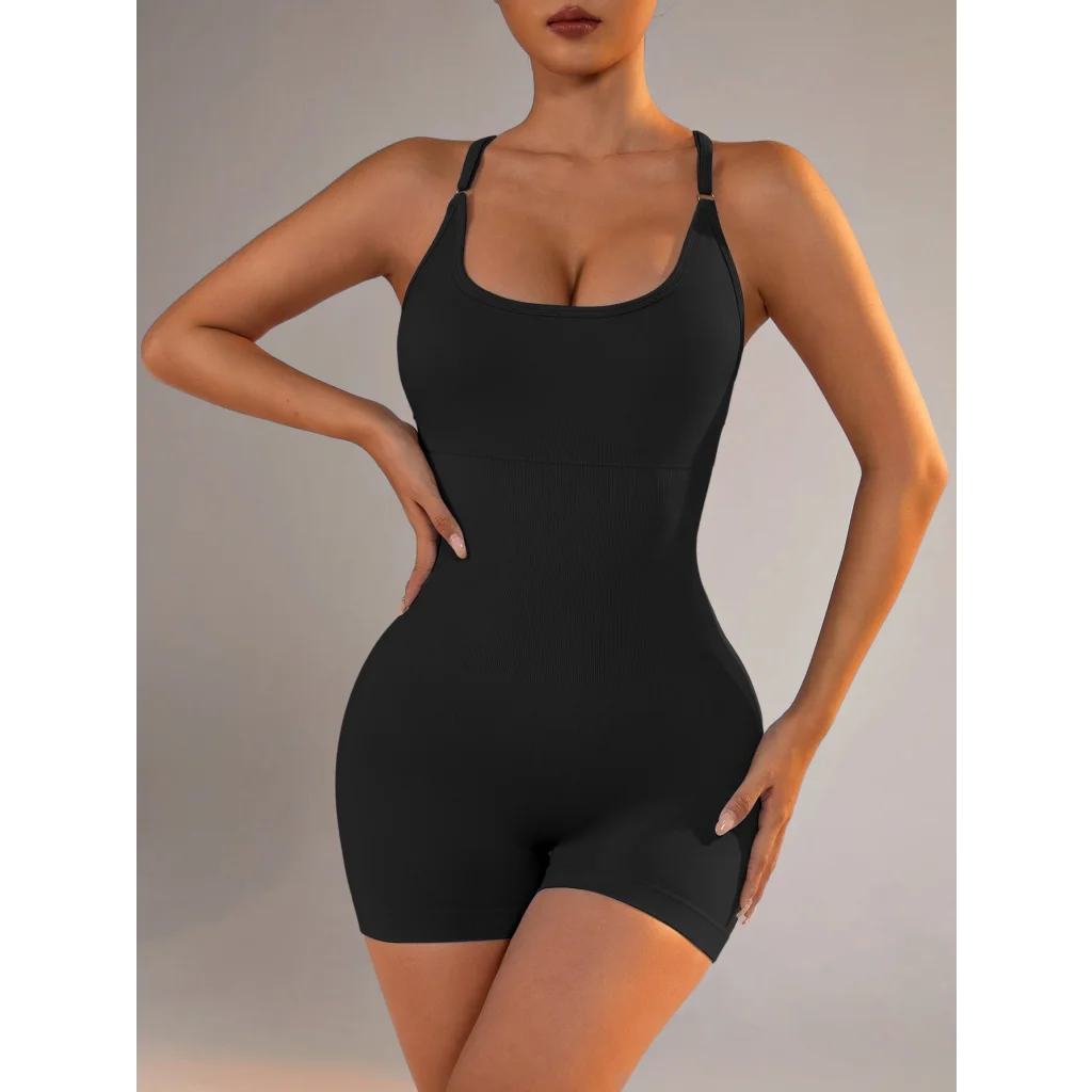 Size S Black Nylon Seamless Yoga Bodysuit - Women’s