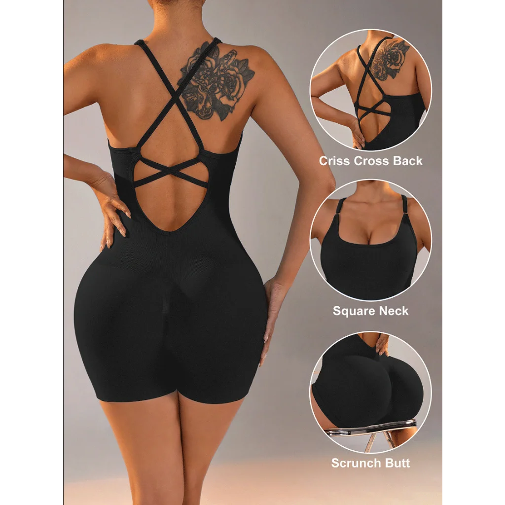 Size S Black Nylon Seamless Yoga Bodysuit - Women’s