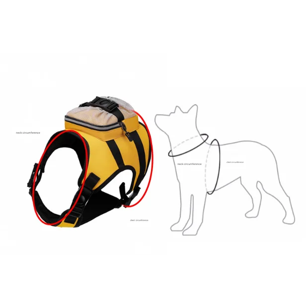 Size S Black Ultimate Dog Harness Vest with Backpack