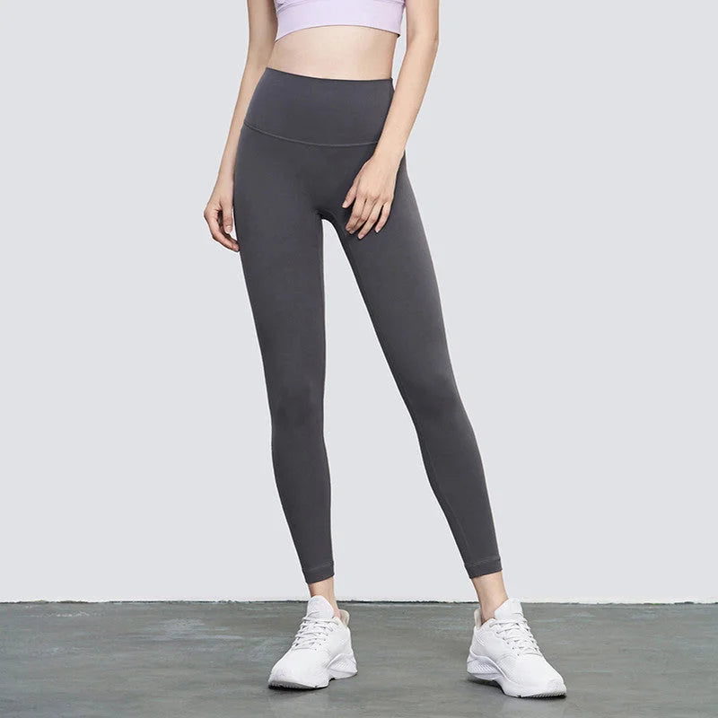 Size S Smoky Gray High-Waisted Seamless Yoga Pants