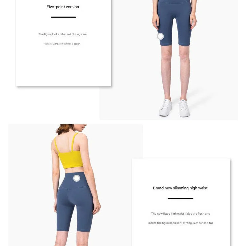Size XL True Navyl Seamless High-Waisted Yoga Shorts