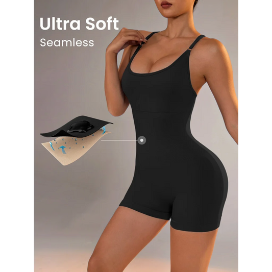 Size XS Black Nylon Seamless Yoga Bodysuit - Women’s