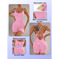 Size XS Light Pink Grey Nylon Seamless Yoga Bodysuit