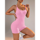Size XS Light Pink Grey Nylon Seamless Yoga Bodysuit