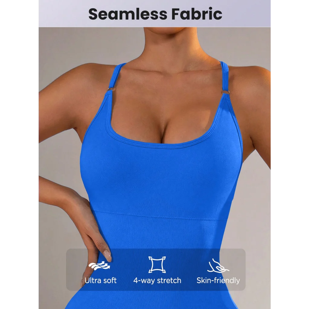 Size XS Royal Blue Nylon Seamless Yoga Bodysuit - Women’s