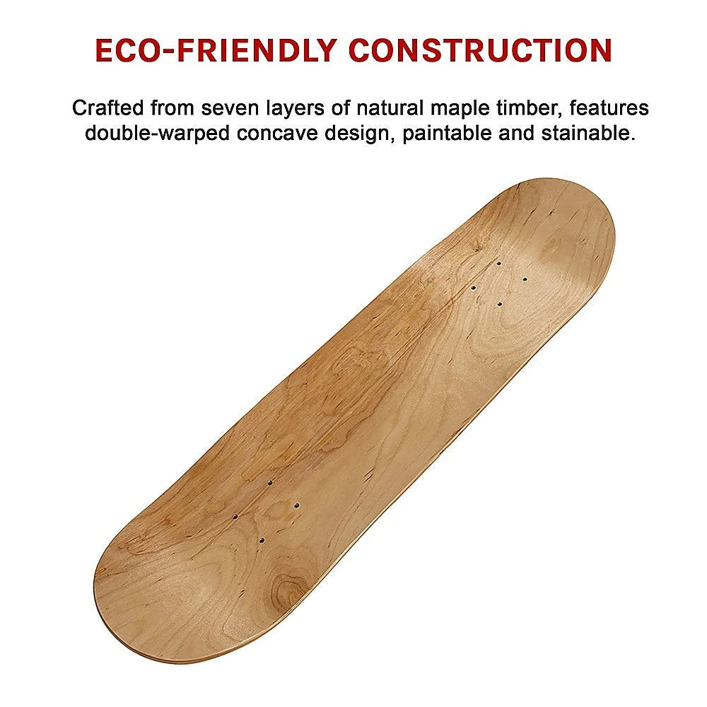 Skateboard Deck 7-Layer Natural Wood Maple Double Concave