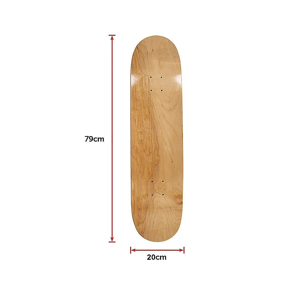 Skateboard Deck 7-Layer Natural Wood Maple Double Concave