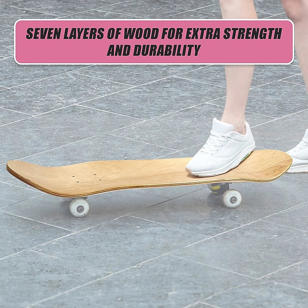 Skateboard Deck 7-Layer Natural Wood Maple Double Concave